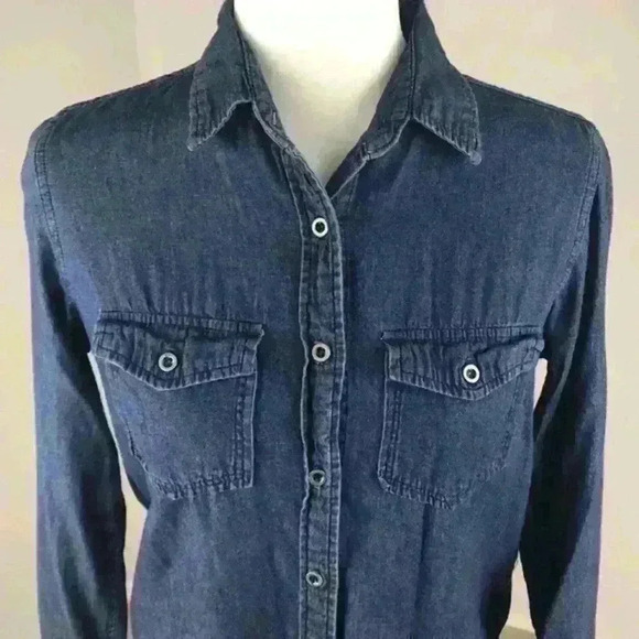 Ali & Kris Blue Button Down Shirt Size M - Picture 4 of 8